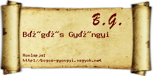 Bögös Gyöngyi névjegykártya
