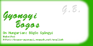 gyongyi bogos business card