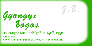 gyongyi bogos business card